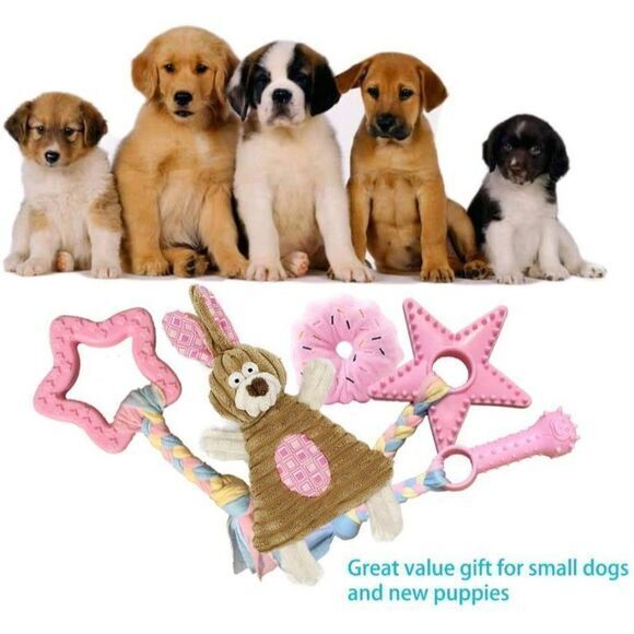 Pink Girl Dog Puppy Toys for Teething, Puppy Chew Toys for Small Dogs, Dog Toys - Picture 6 of 6